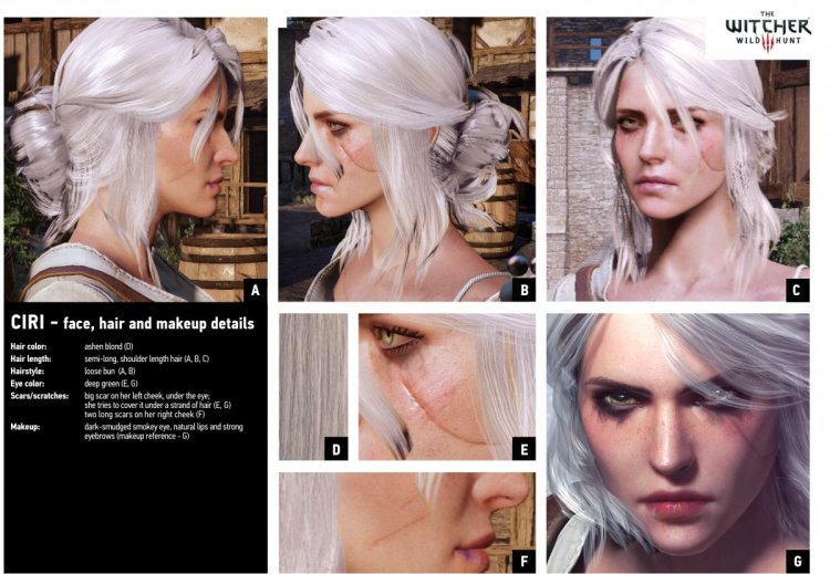 Game The Witcher Ciri hairstyle