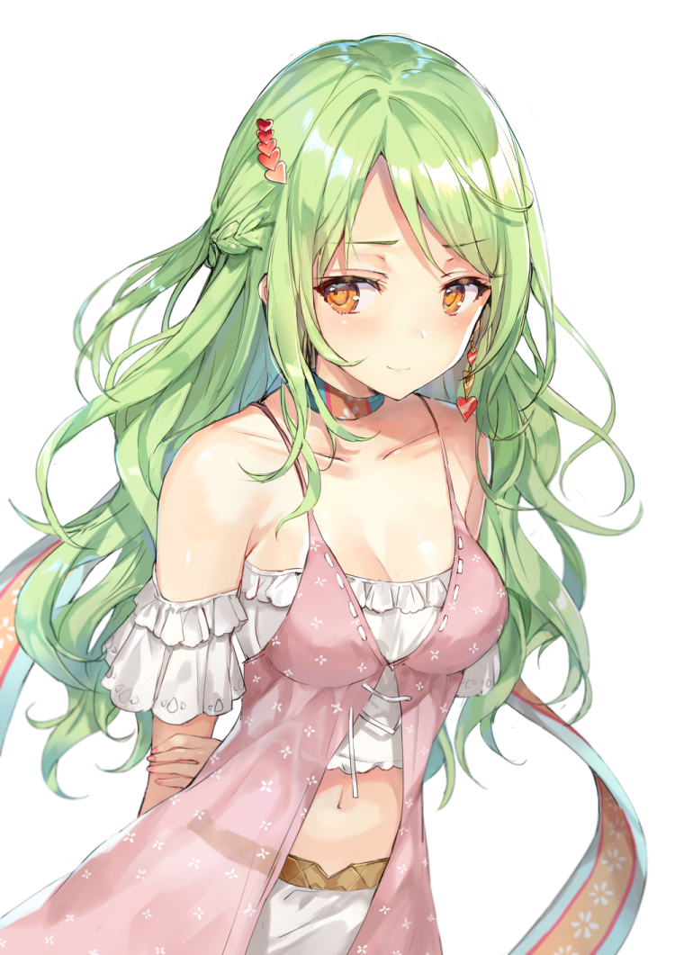 Green haired anime