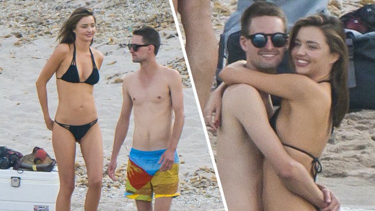 Miranda Kerr and Evan Spiegel with children