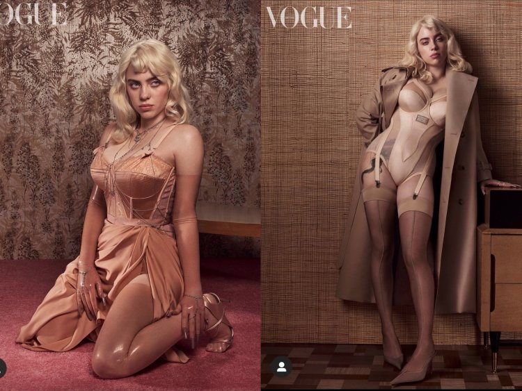 Billie Eilish in Vogue Lingerie