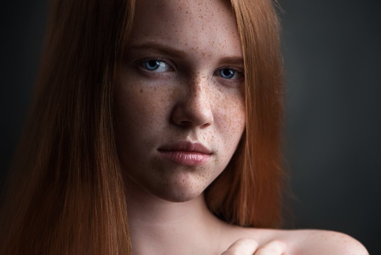Beautiful girls with freckles