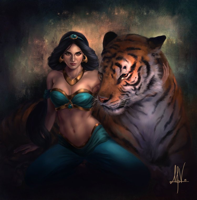 Jasmine and tiger