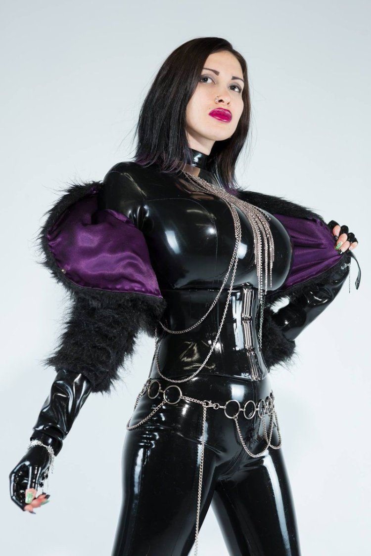Fetish leather cloak