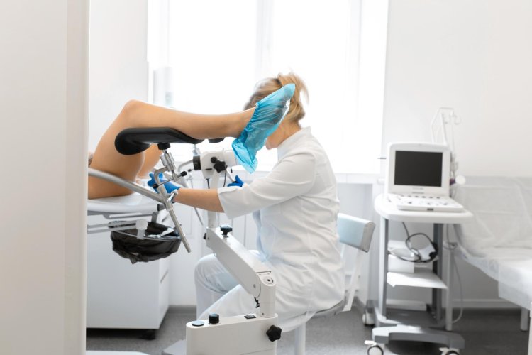 Woman on the gynecological table