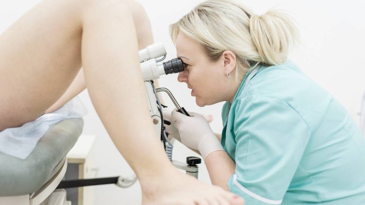 Gynecological examination of girls