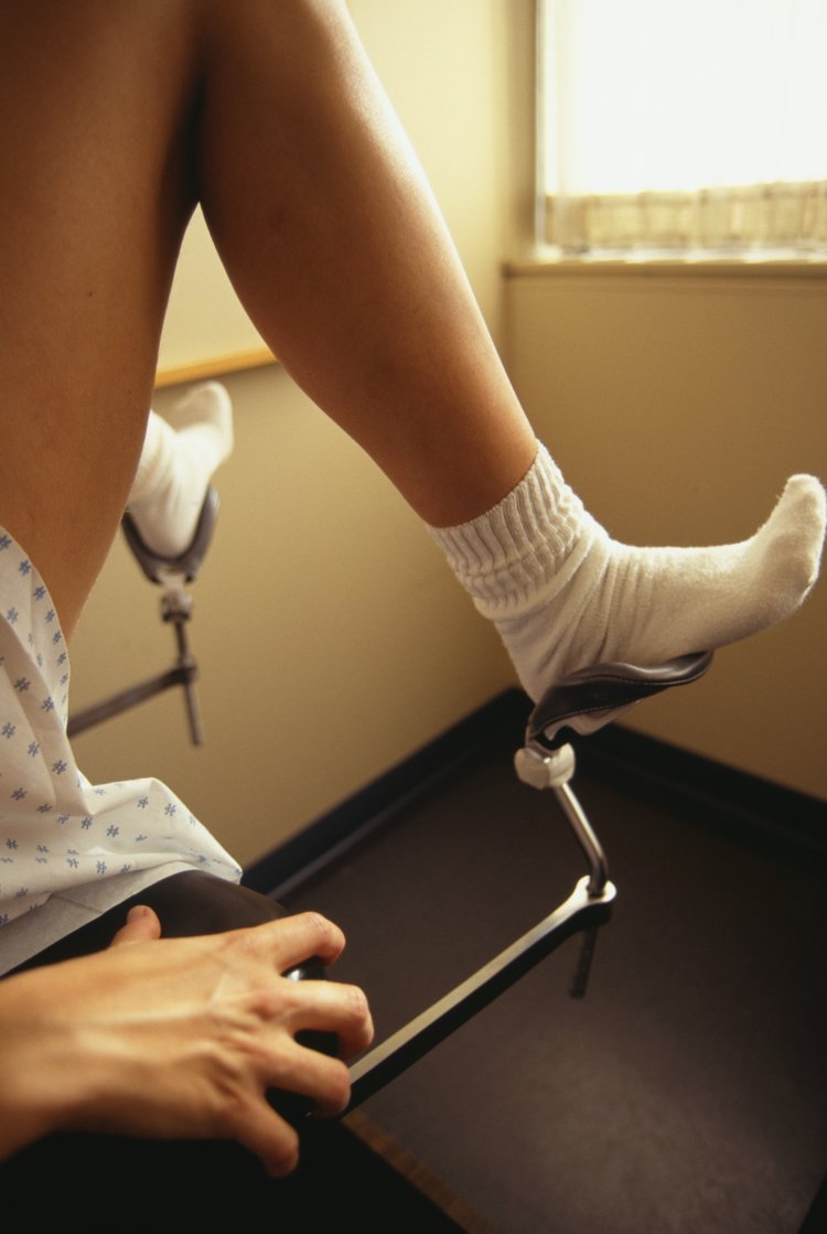 Girl on the gynecologist's chair