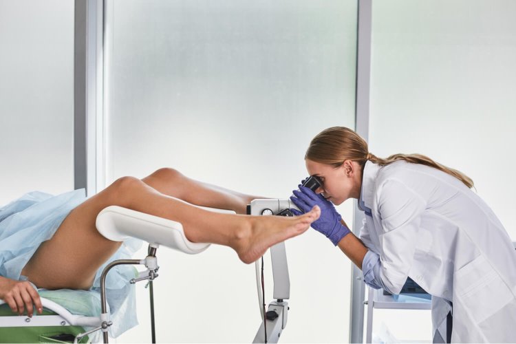 Girl at the gynecological