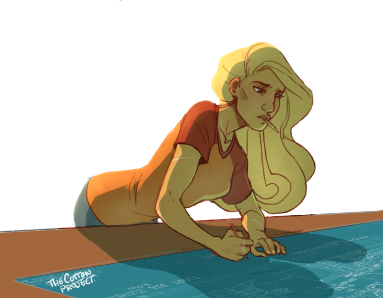 Annabeth Chase at Daedalus' laptop