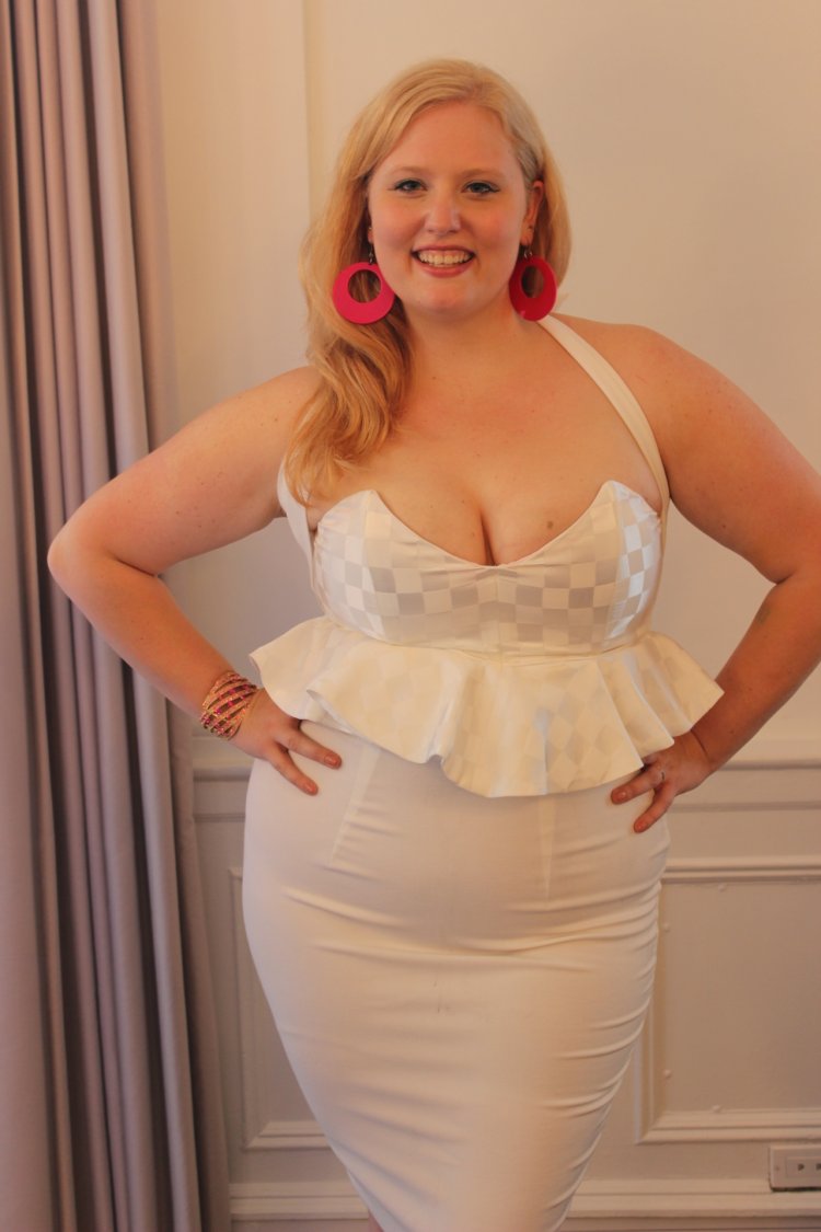 Fat woman in lingerie