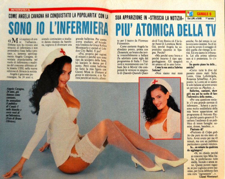 Angela Cavagna topless 1990