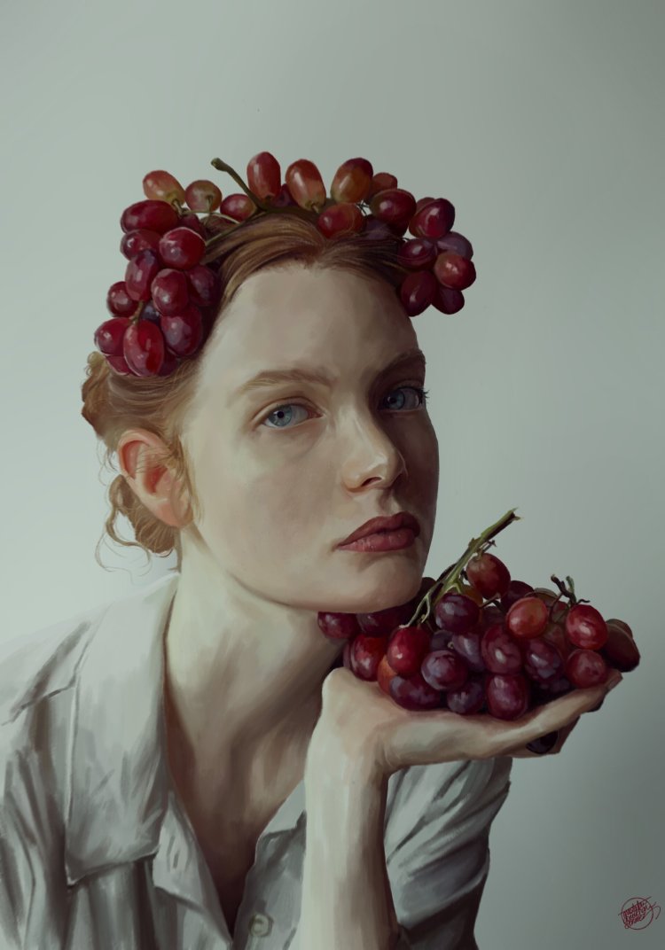 Photo session with fruits