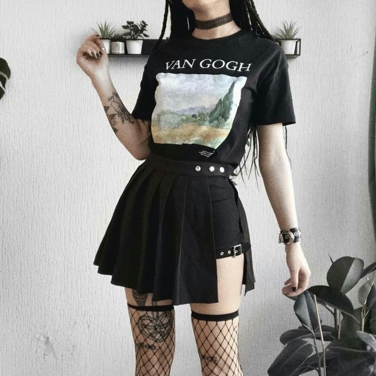 Goth outfit Grunge Korean anime