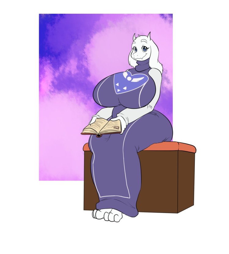 Undertail Toriel in a swimsuit