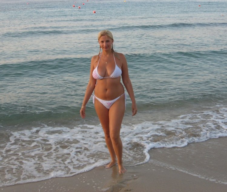 Adult women on the beach private