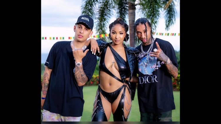 Tyga with swish girls