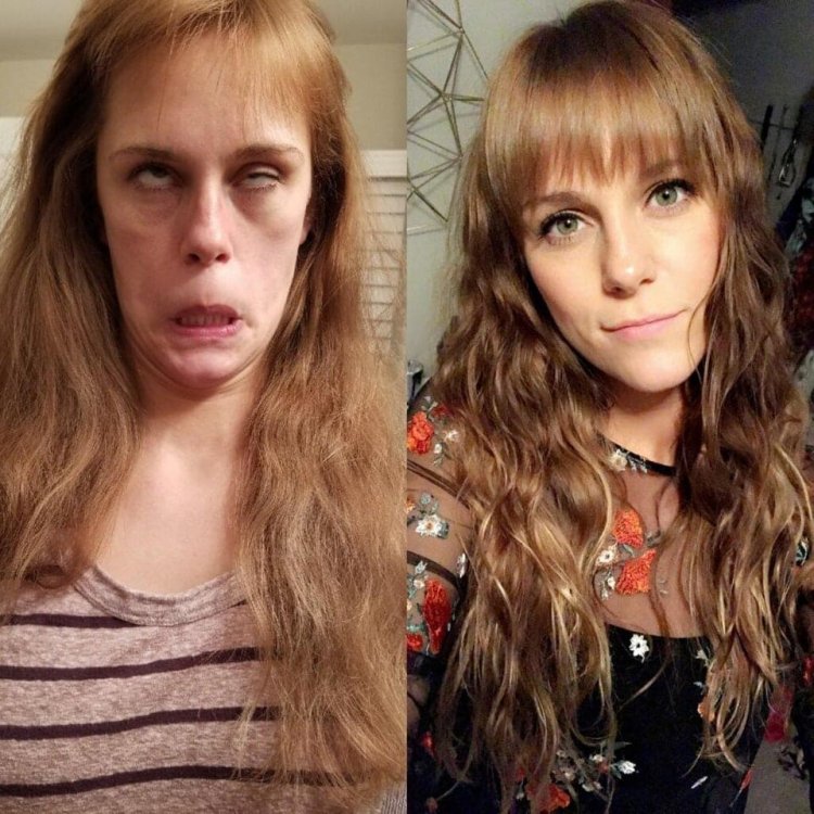 Beautiful and ugly face