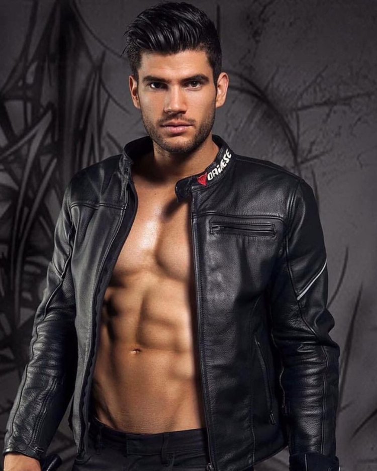 Castro men leather jacket