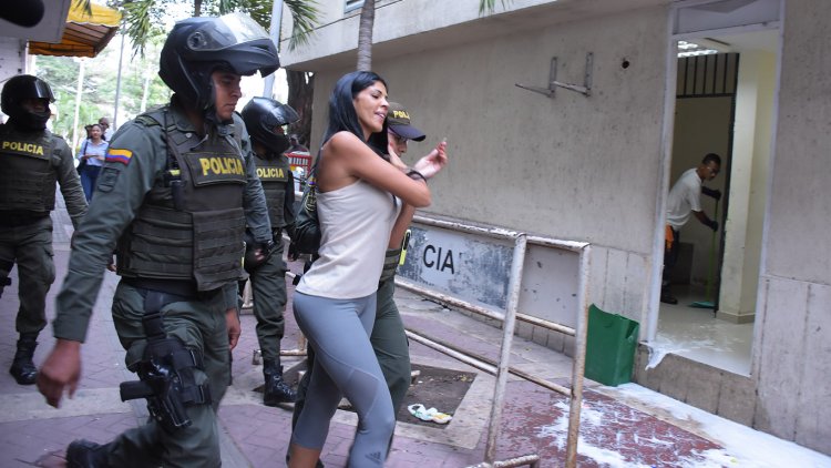 Colombian police girls
