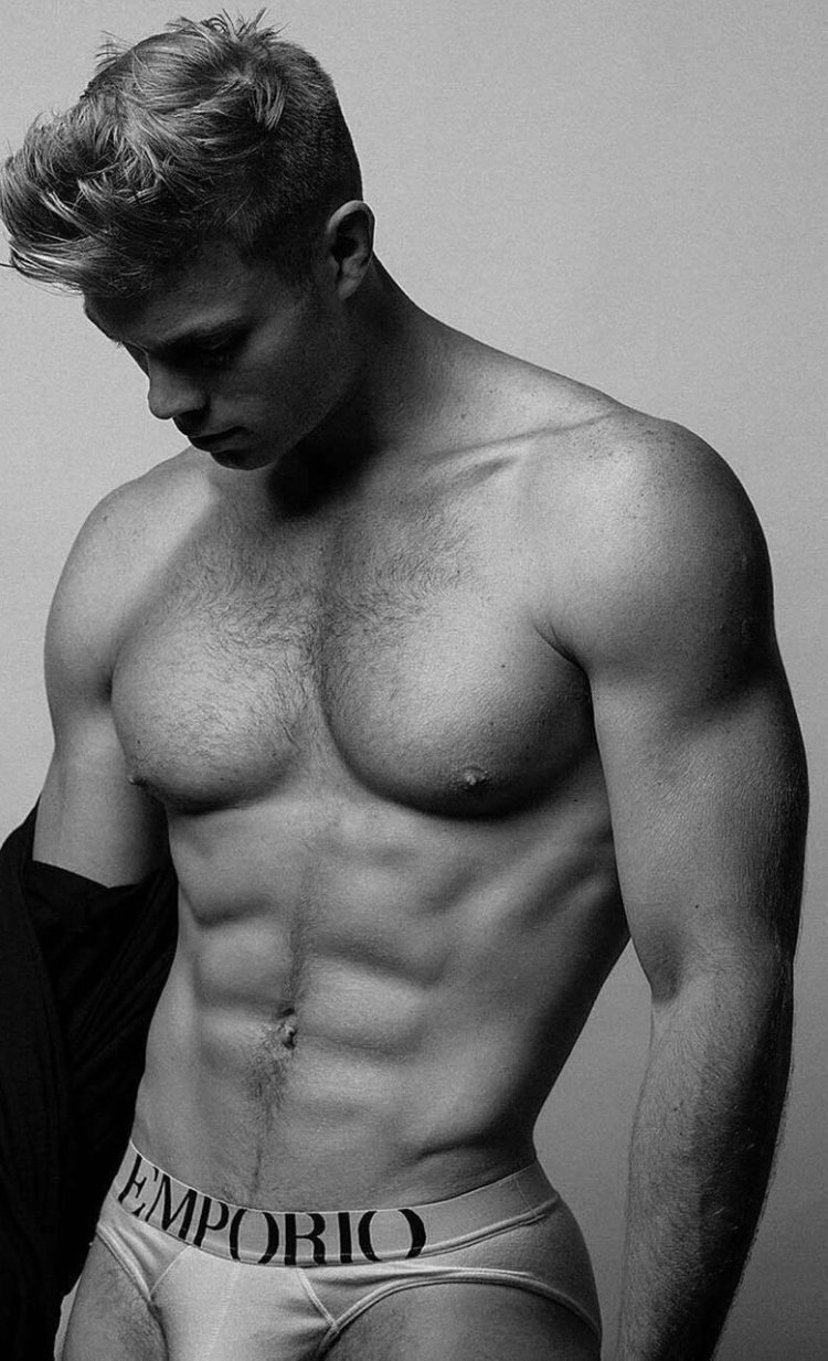 Handsome half-naked men