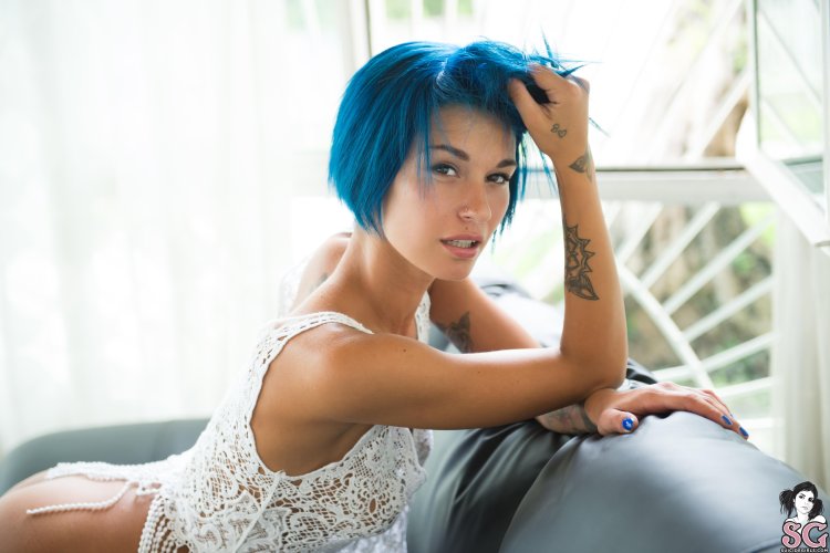 Linda Halberg blue hair
