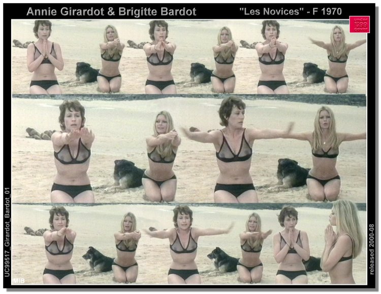 Annie Girardot in a swimsuit