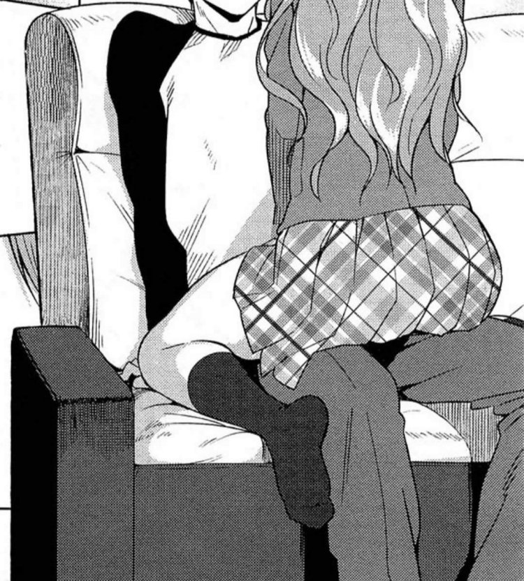 Anime girl sitting on a guy