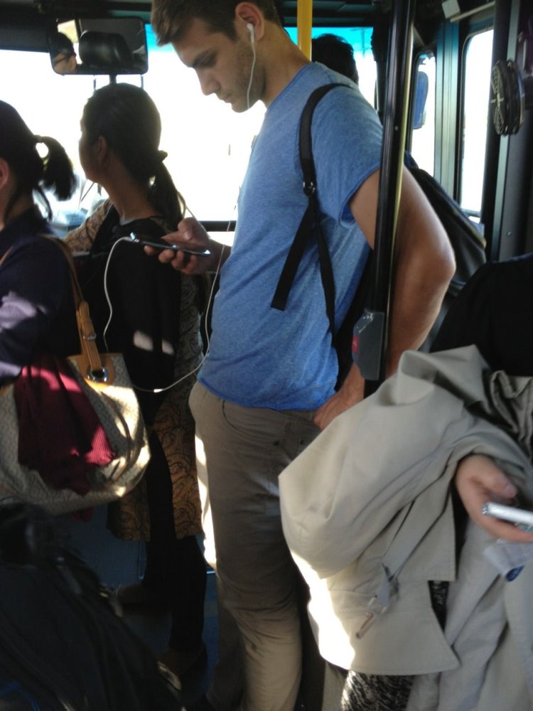 Got up on public transport