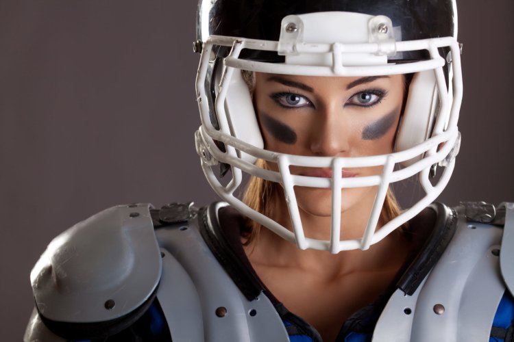 American football girl helmet