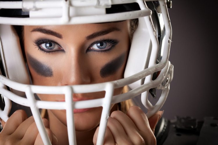 American football girl helmet