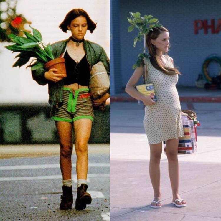 Natalie Portman in Leon with a flower