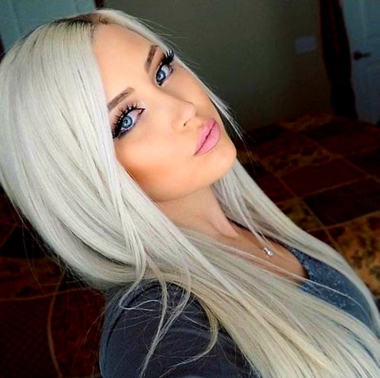 Beautiful girls with ashy hair