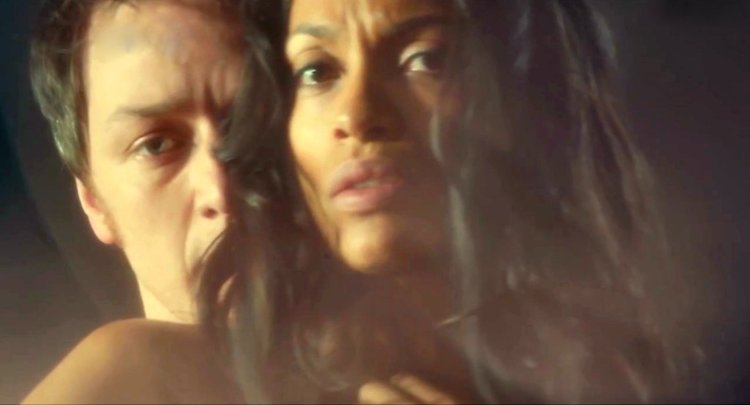 James McAvoy and Rosario Dawson