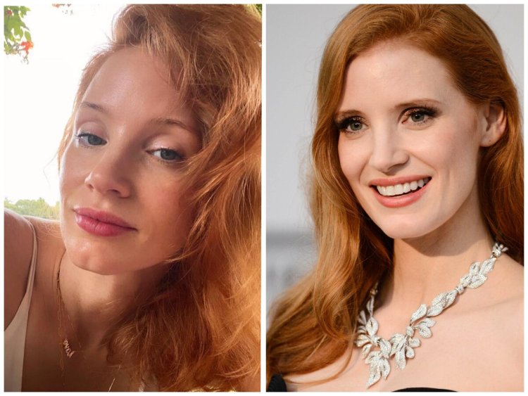 Jessica Chastain without makeup