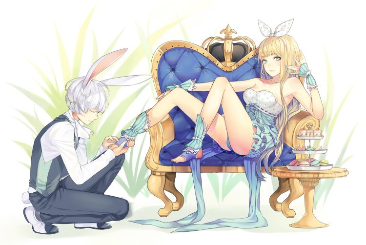 Alice in wonderland anime white rabbit
