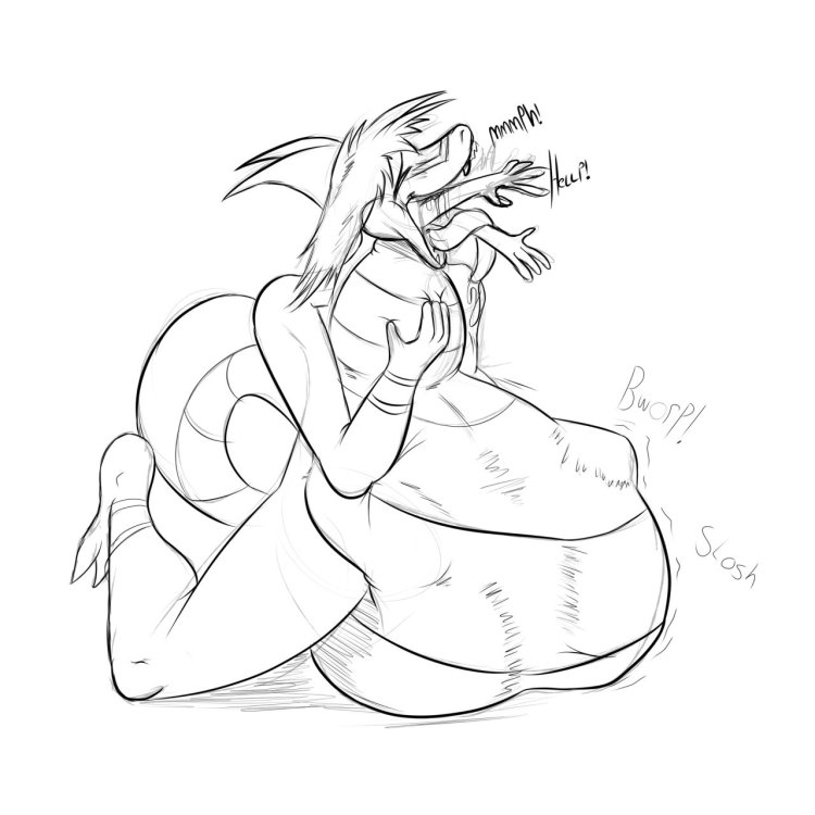 Dragon giant Vore belly
