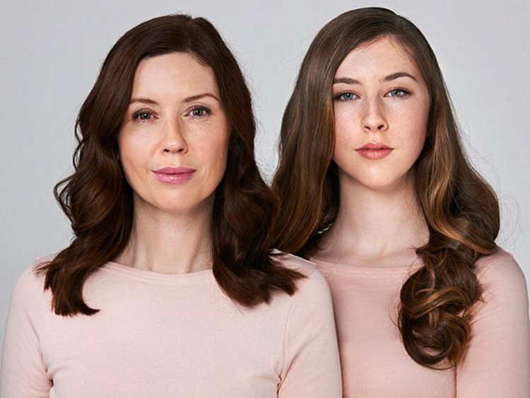 Mom and daughter look alike