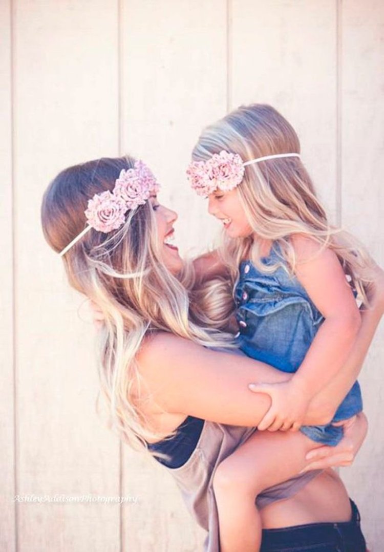 Glamorous mother and daughter