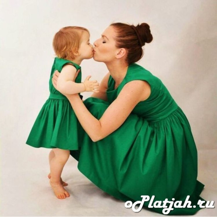 Mom in a dress with a child photo session