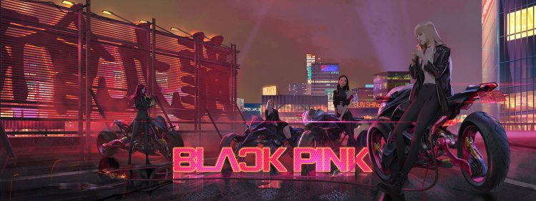 Black Pink cyberpunk art