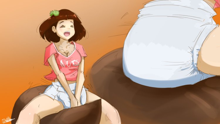 Women Sleep in diaper