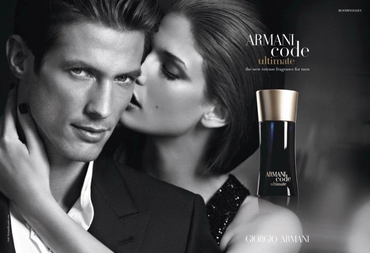 Advertisement by Giorgio Armani men's fragrance