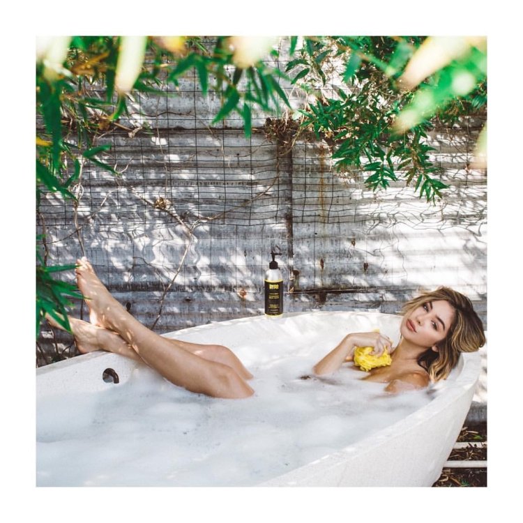 Nadia in the bathroom