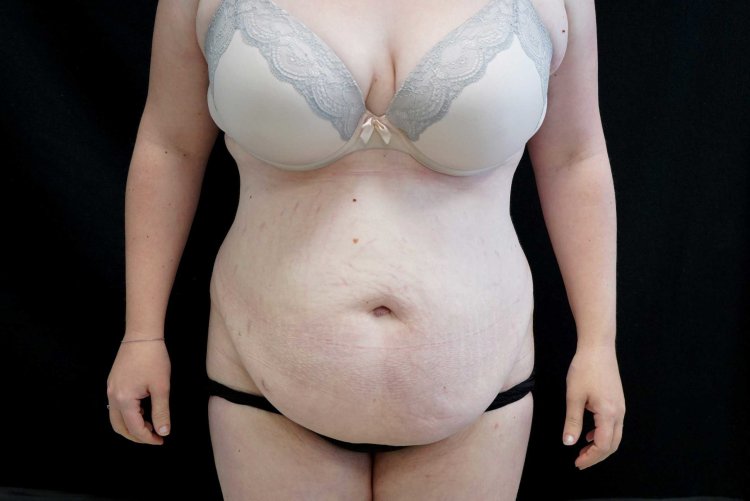 Big belly saggy bbw in white panties