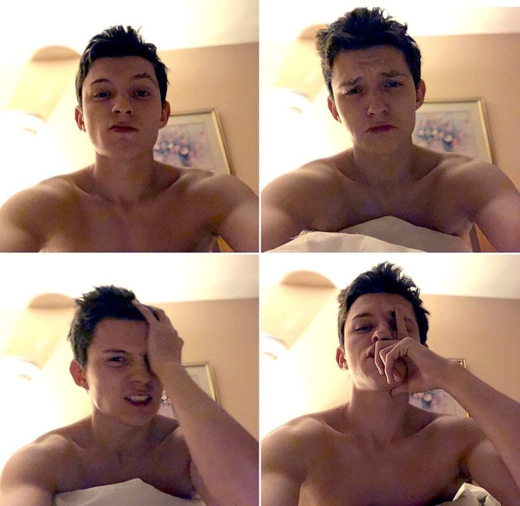 Tom Holland in the pool