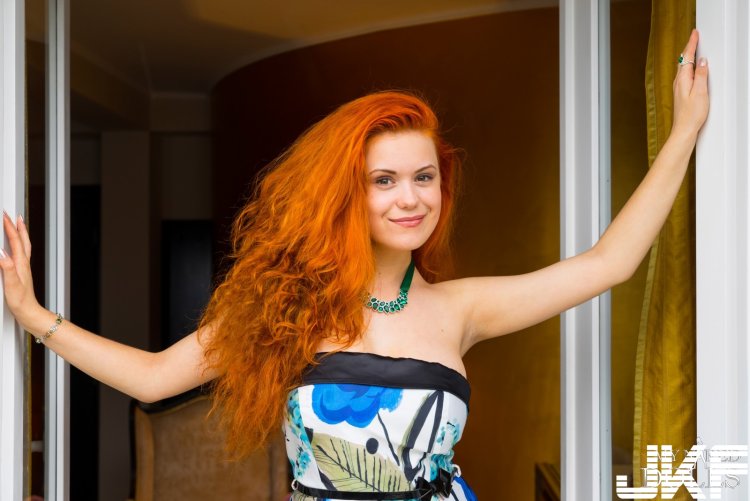 Redhead Lillith von titz in the bedroom
