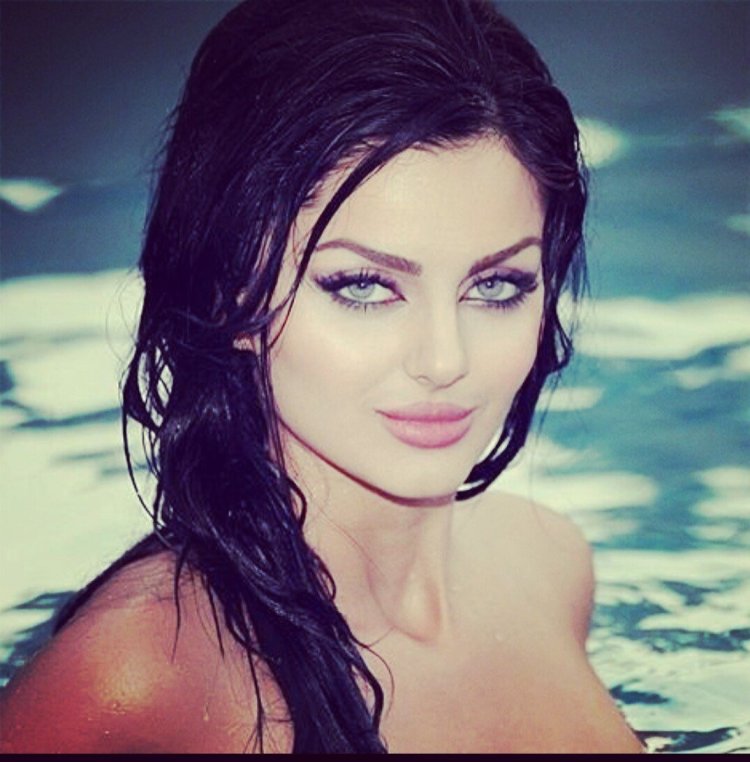 Mahlaga Jaberi in a dress