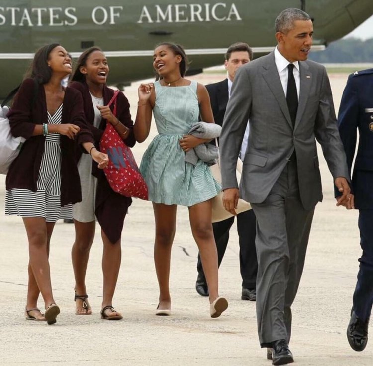 Malia Obama and Biden Drain