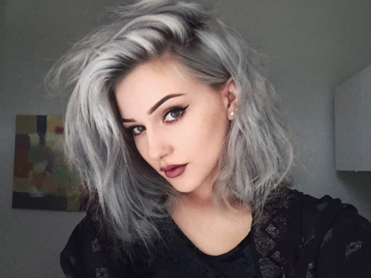 Gray hair (silver shades of hair)