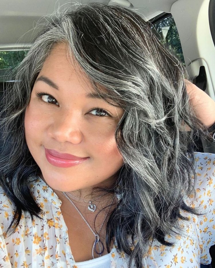 Girls with gray hair