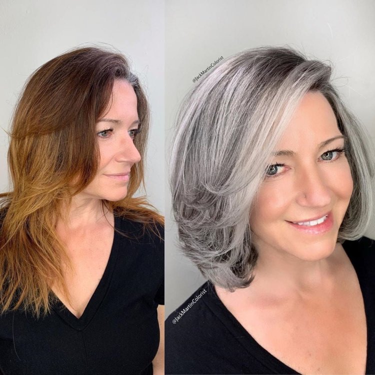 Coloring gray hair